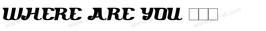 where are you字体转换